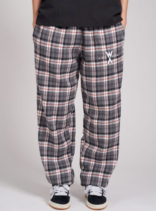 Plaid pants grey