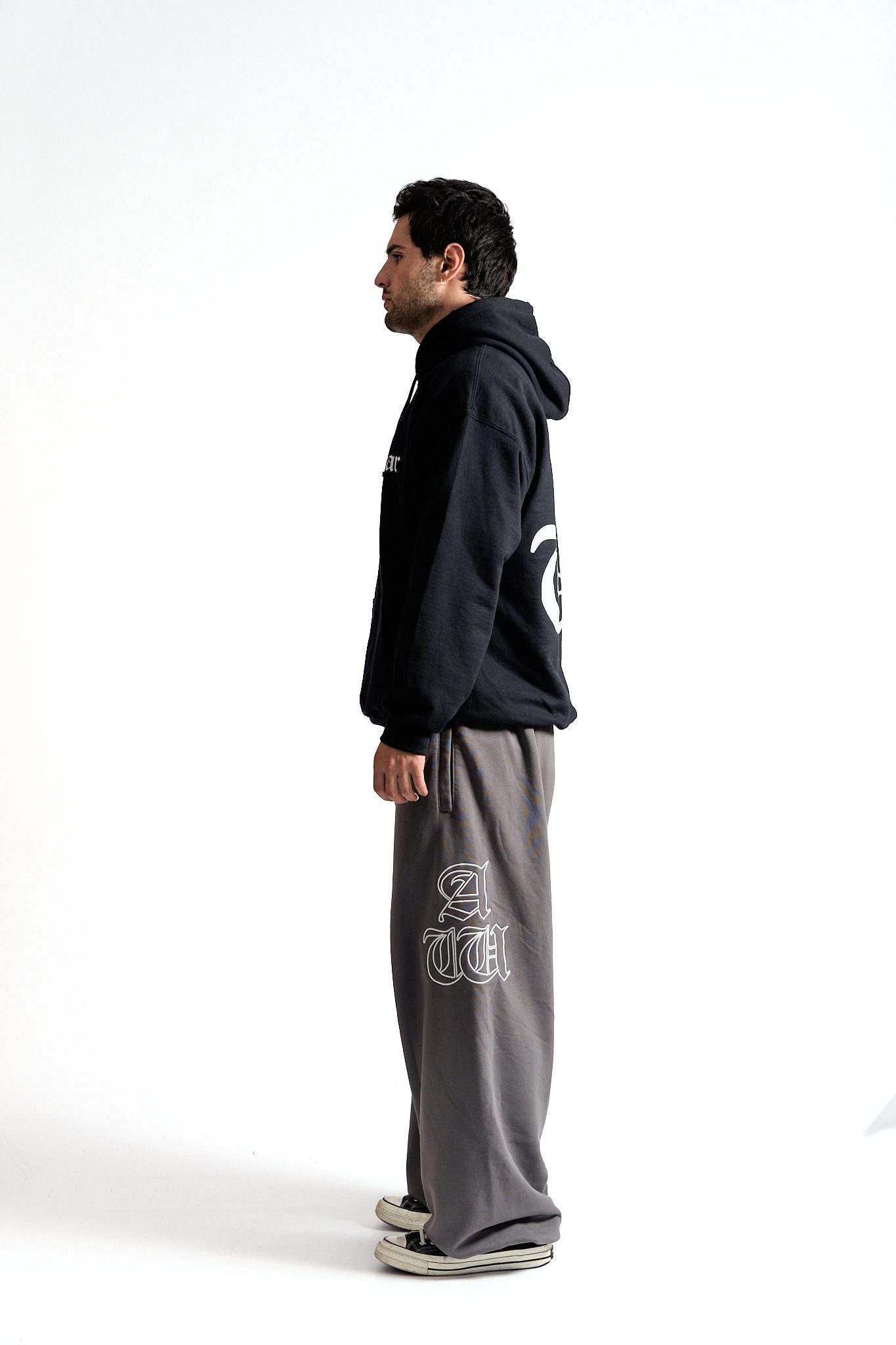 Gothic sweatpants Charcoal - obrazek 4