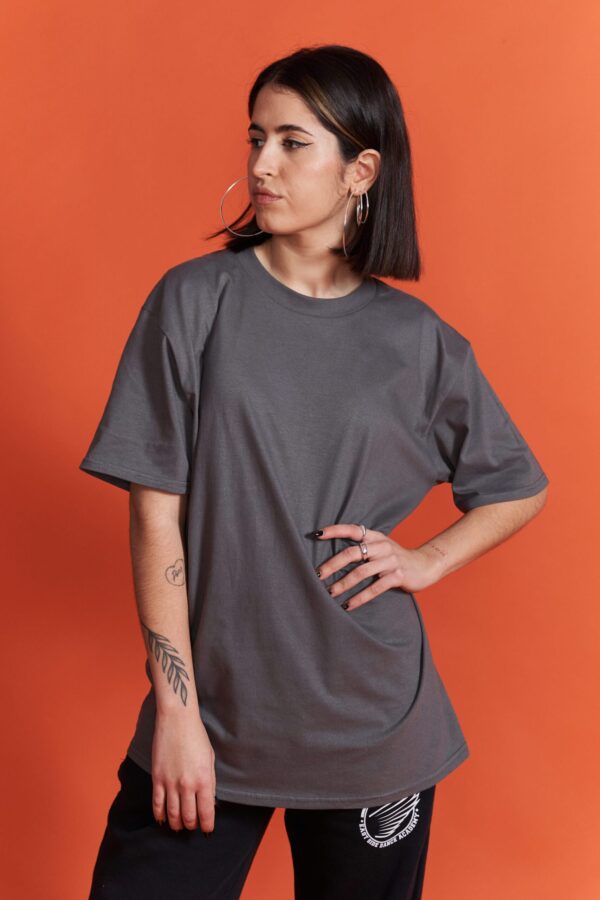 T-shirt basic charcoal - obrazek 2